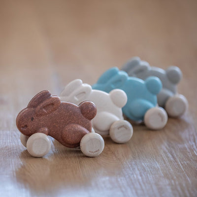 Plan Toys Push Along Bunny - Brown