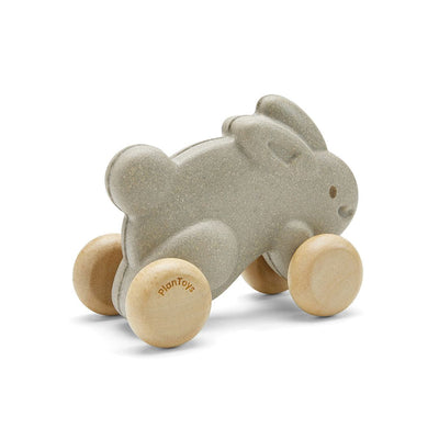 Plan Toys Push Along Bunny - Grey