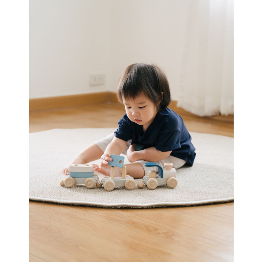 Plan Toys Stacking Train Trio - Orchard