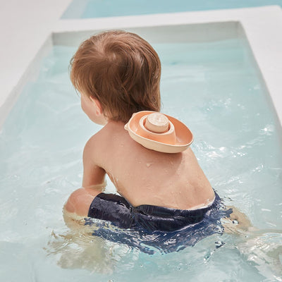 Plan Toys Rubber Convertible Boat - Pastel Orange
