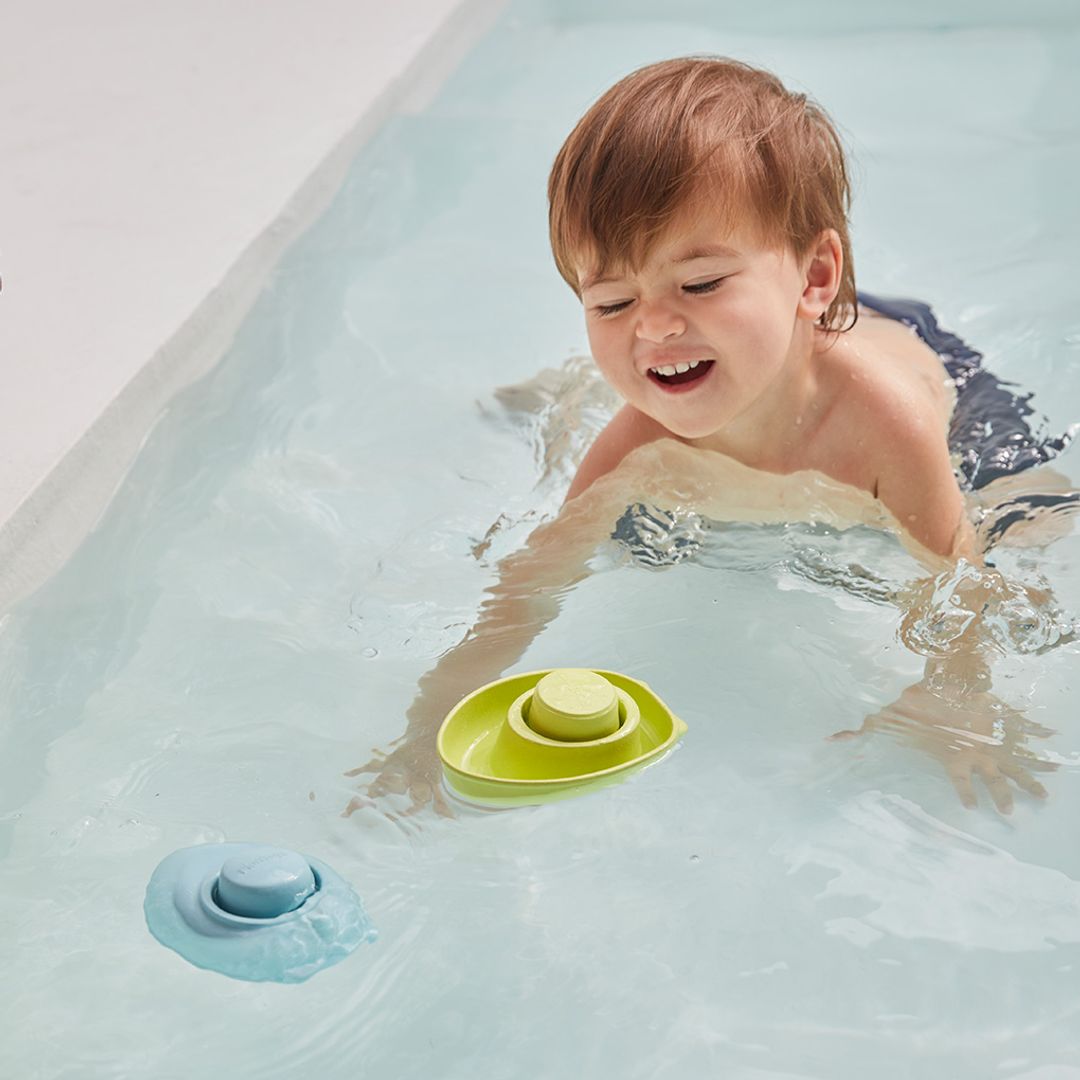 Plan Toys Rubber Convertible Boat - Pastel Green