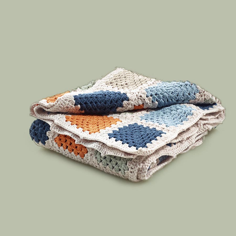 Organic Granny Square Blanket