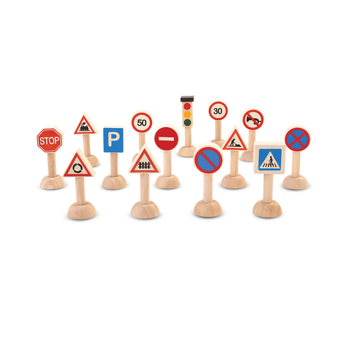 Plan Toys Set Of Traffic Signs & Lights
