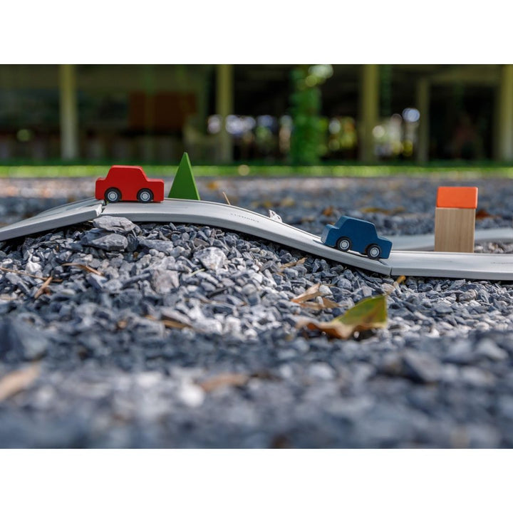 Plan Toys Rubber Road &amp; Rail Set, Medium