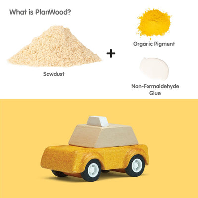 Plan Toys Yellow Taxicab