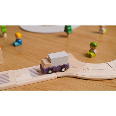 Plan Toys Purple Delivery Truck