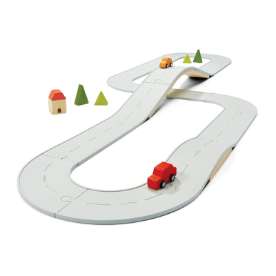 Plan Toys Rubber Road & Rail Set, Large