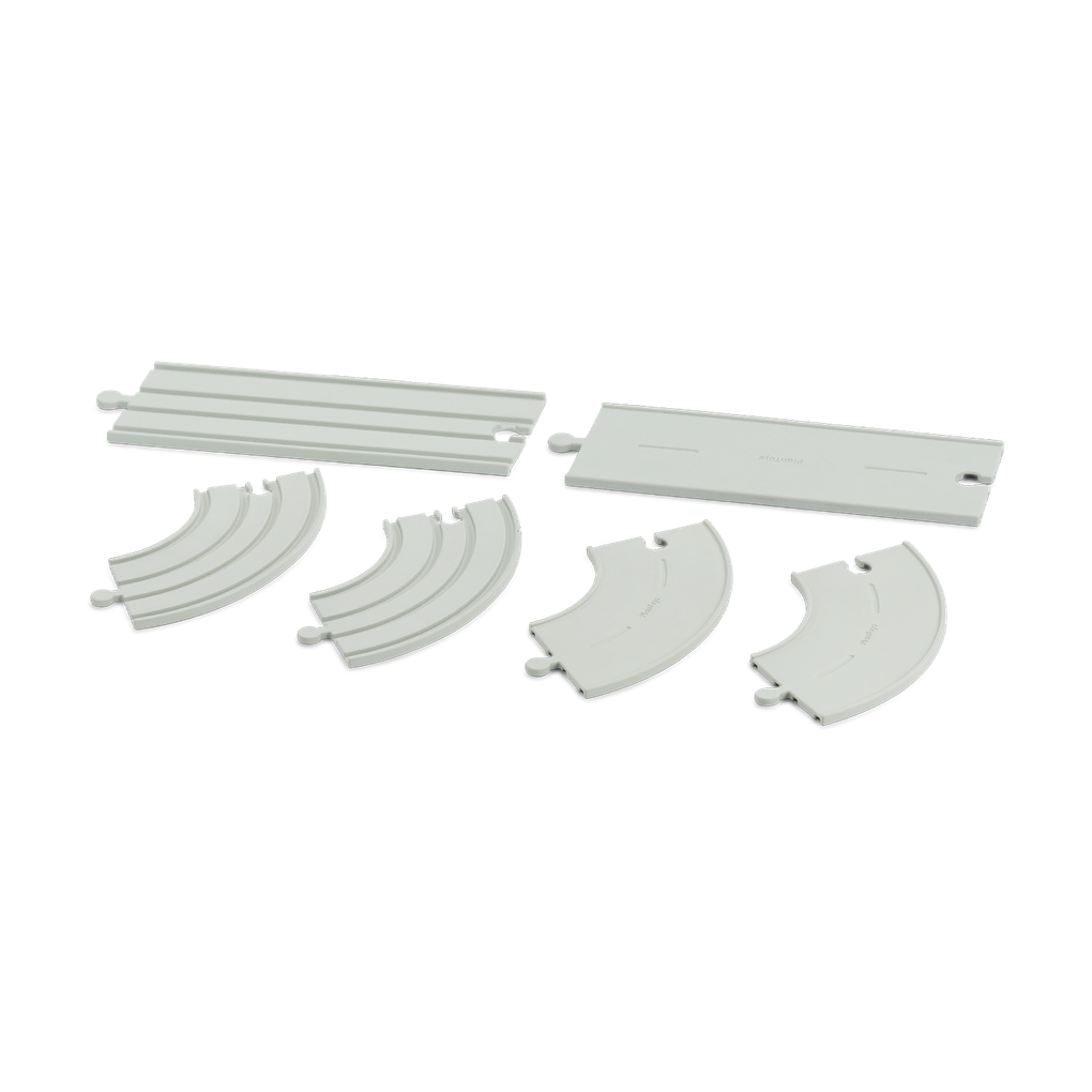 Plan Toys Rubber Road &amp; Rail Expansion Tracks - Set C