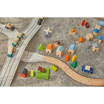 Plan Toys Rubber Road & Rail Adaptor Tracks