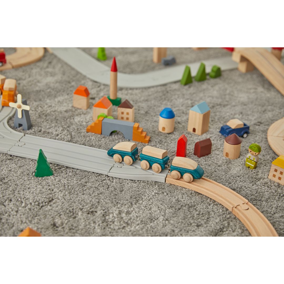 Plan Toys Rubber Road &amp; Rail Adaptor Tracks