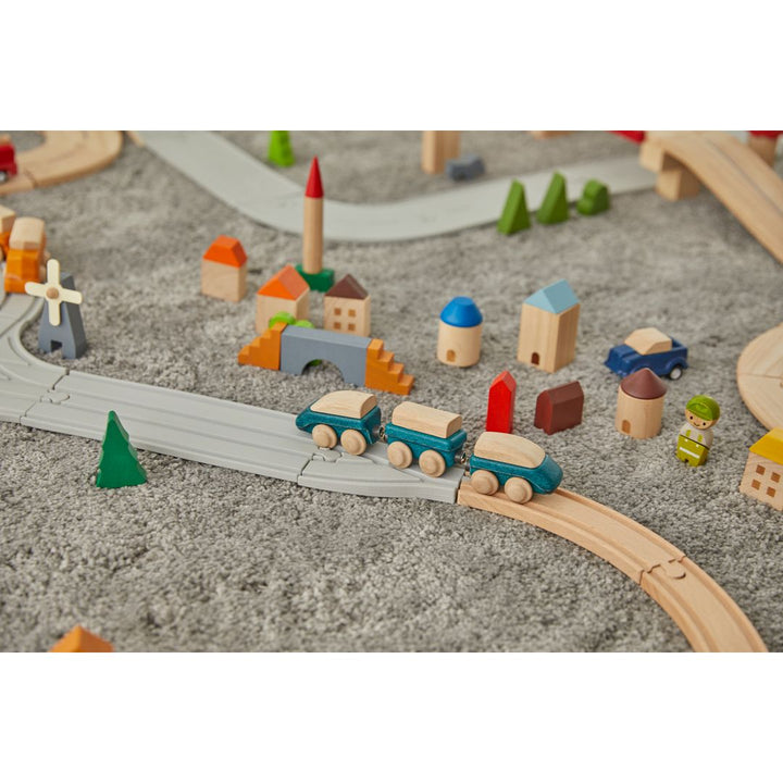 Plan Toys Rubber Road &amp; Rail Adaptor Tracks
