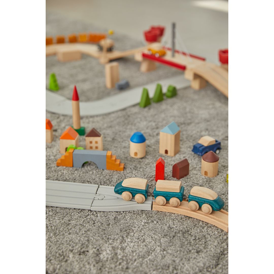 Plan Toys Rubber Road & Rail Adaptor Tracks