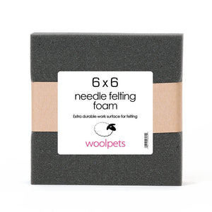 Woolpets 6 x 6 inch charcoal needle felting foam pad