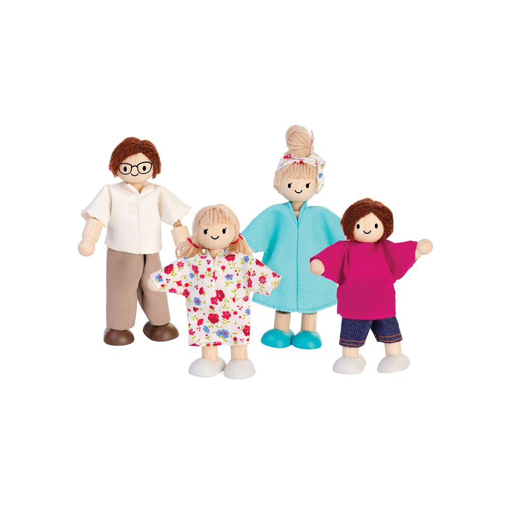 Plan Toys Doll Family - Light Skin Tone - Brown Hair