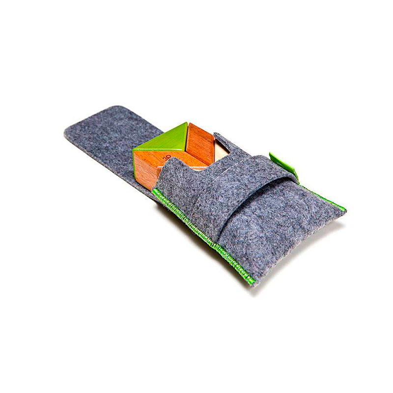 Pocket Pouch Prism <br>Magnetic Wooden Blocks <br>6 pieces