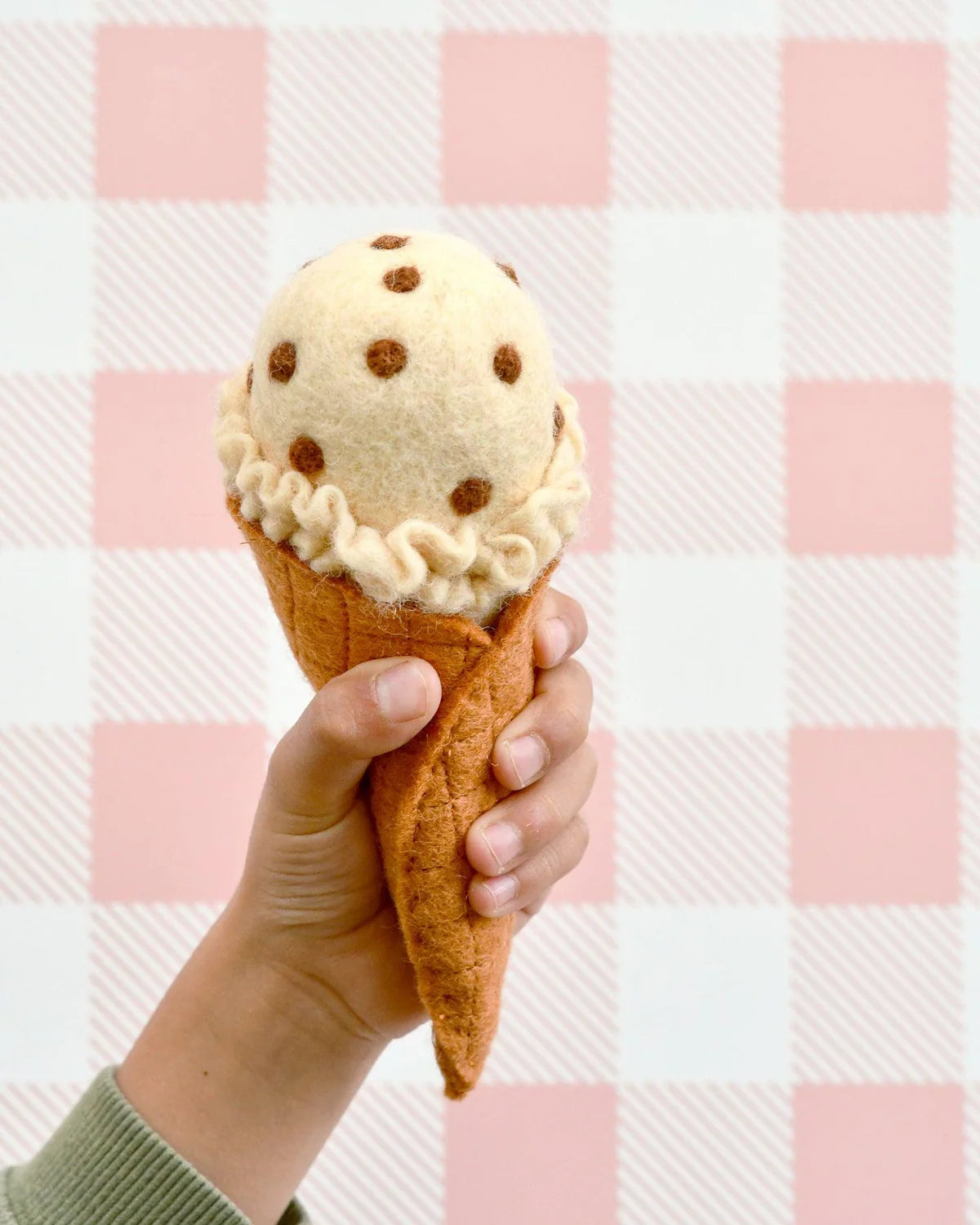 Pre-Order Felt Ice Cream Set, Waffle Cones and 9 Ice Cream Scoops (Ships in mid-November)