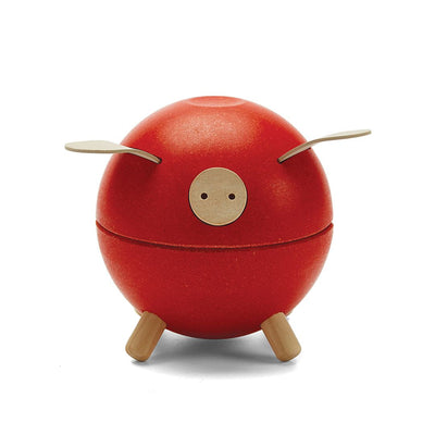 Plan Toys Piggy Bank Red - Orchard
