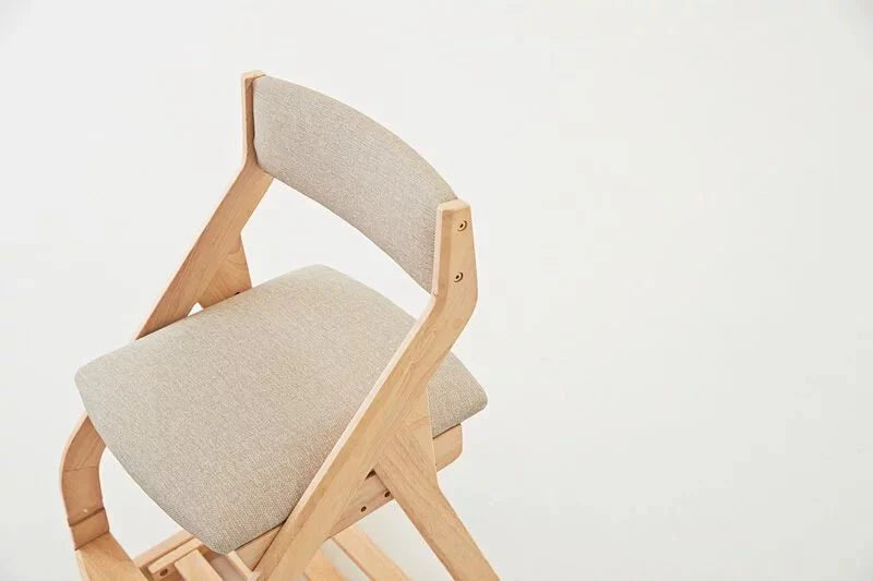 Calla Adjustable Solid Wood Chair for Kids - 4 Height Settings, Easy-to-Clean Fabric
