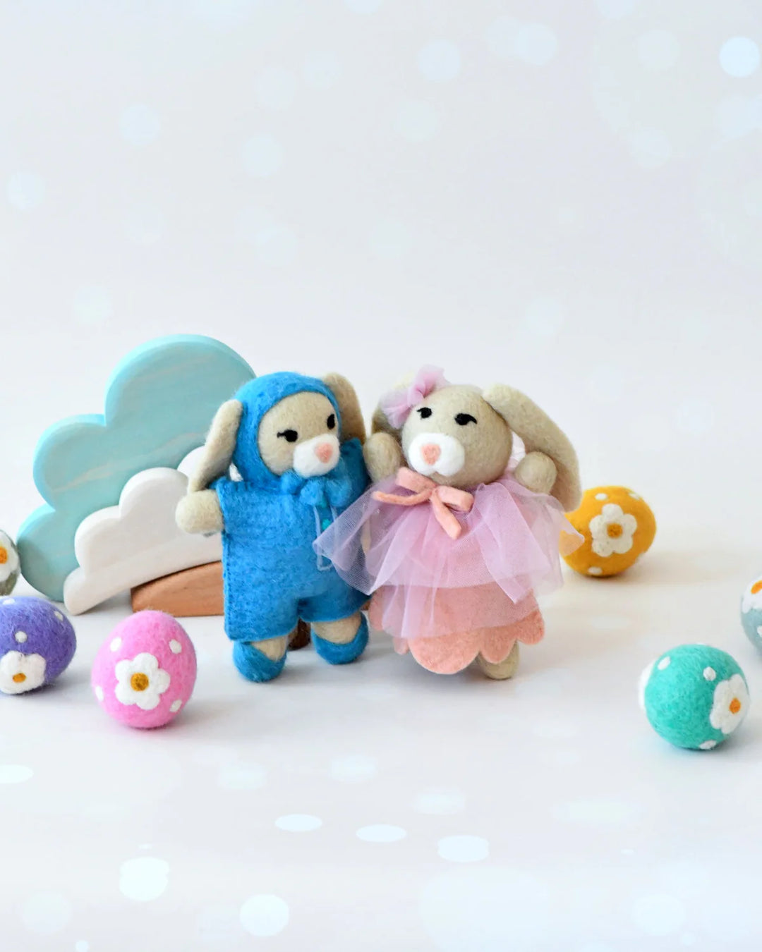 Sale Adorable Rabbit Felt Doll with Pink Tutu Dress