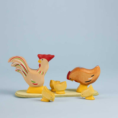 Sale Atelier des Peupliers Wooden Chicken Family