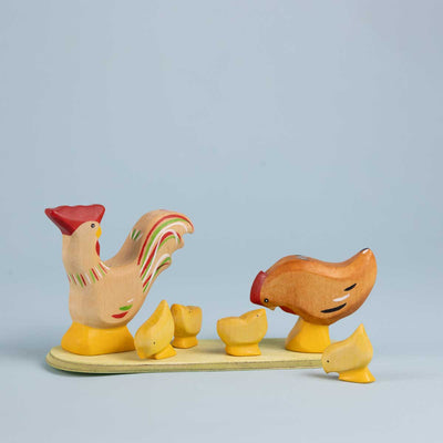 Sale Atelier des Peupliers Wooden Chicken Family