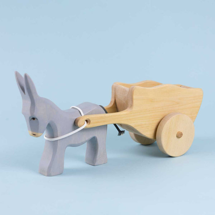 Sale Atelier des Peupliers Wooden Donkey with Cart, Large