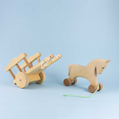 Sale Atelier des Peupliers Wooden Horse with Cart