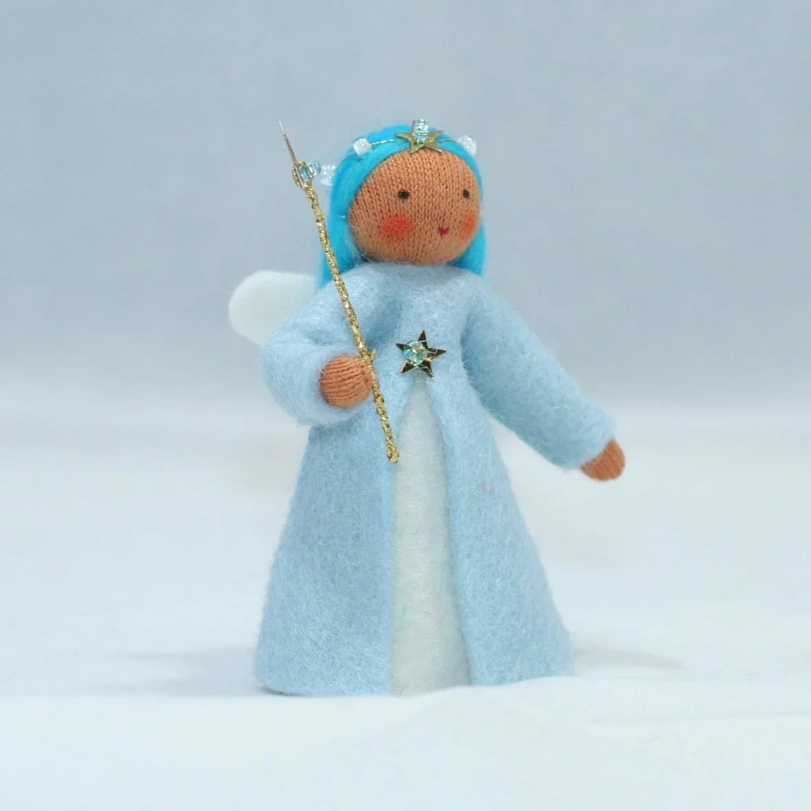 Aurora Borealis Fairy, Blue Dress, Medium Skin Tone