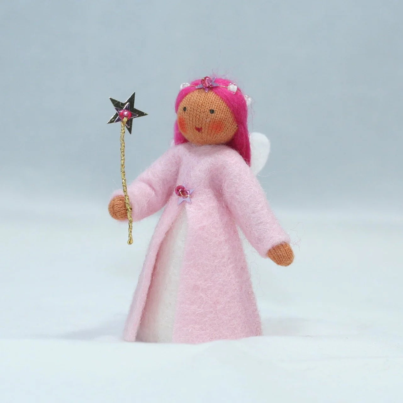 Aurora Borealis Fairy, Pink Dress, Medium Skin Tone