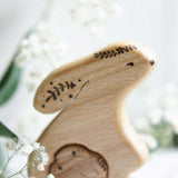 Wooden bunny announcement puzzle by Tiny Fox Hole (view 5) · view 5