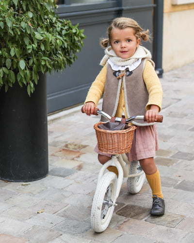 Baghera Balance Bike and Helmet, Ivory White