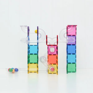 Three Bright ball run towers linked by long straights