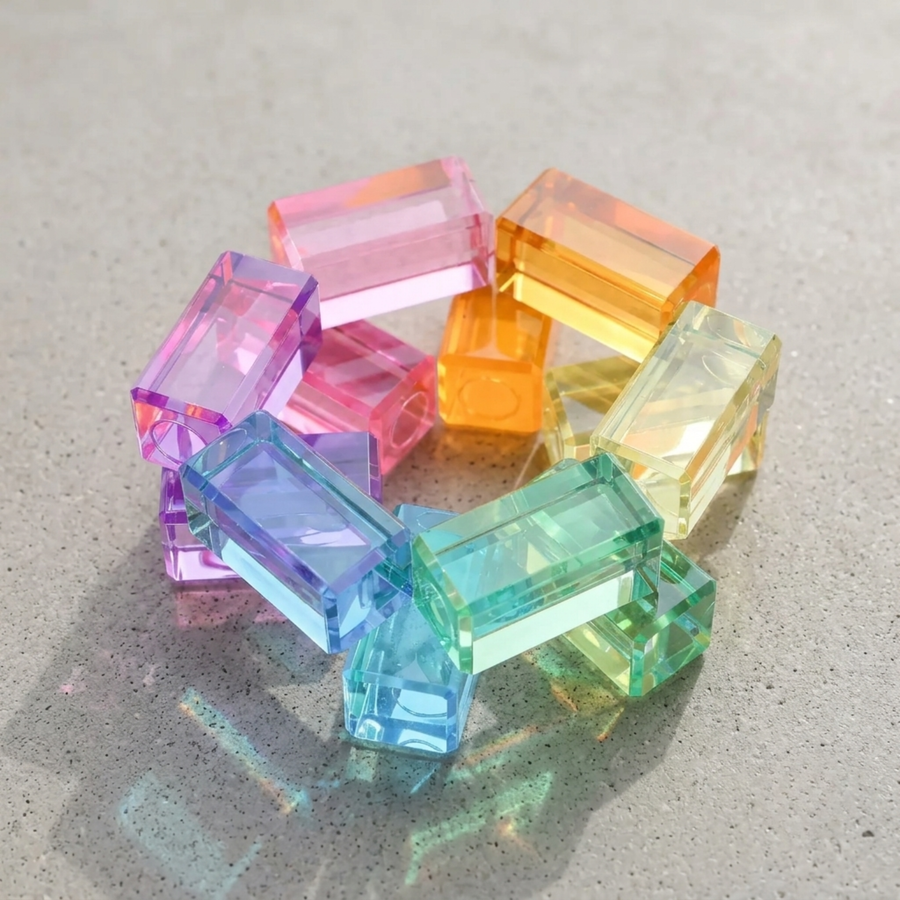 Bauspiel Luminous Blocks, Pastel, 12-Piece Set, photo 1 of 5
