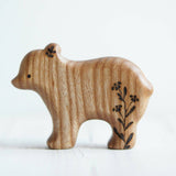 Wooden Baby Bear, On All Fours, a hand-carved wooden toy by Tiny Fox Hole. · view 2