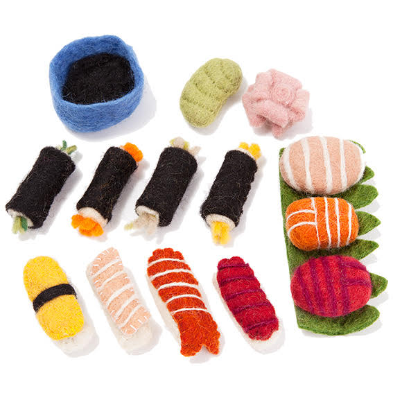Papoose Felt Sushi Bento Box, Set of 15