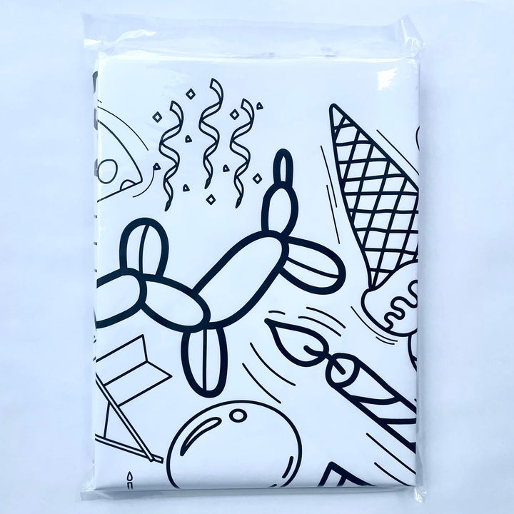 Happy Birthday Coloring Tablecloth