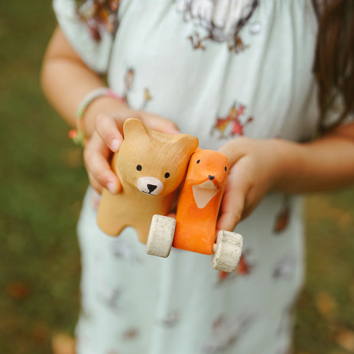 Bumbu Wooden Fox Push Toy