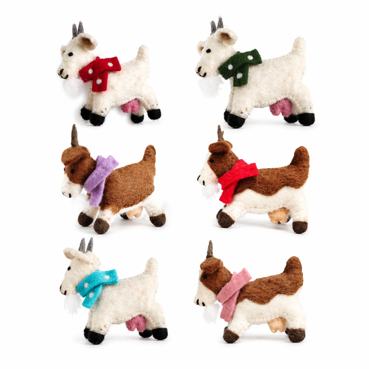 Felt Goat Ornament (Assorted)