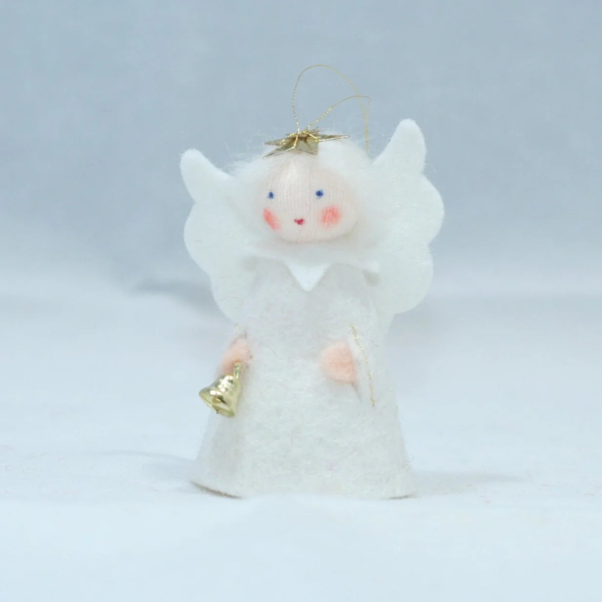 Christmas Angel with Jingle Bell, White Hair