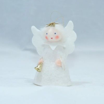 Christmas Angel with Jingle Bell, White Hair