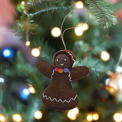 Christmas Gingerbread Woman, Dark Brown