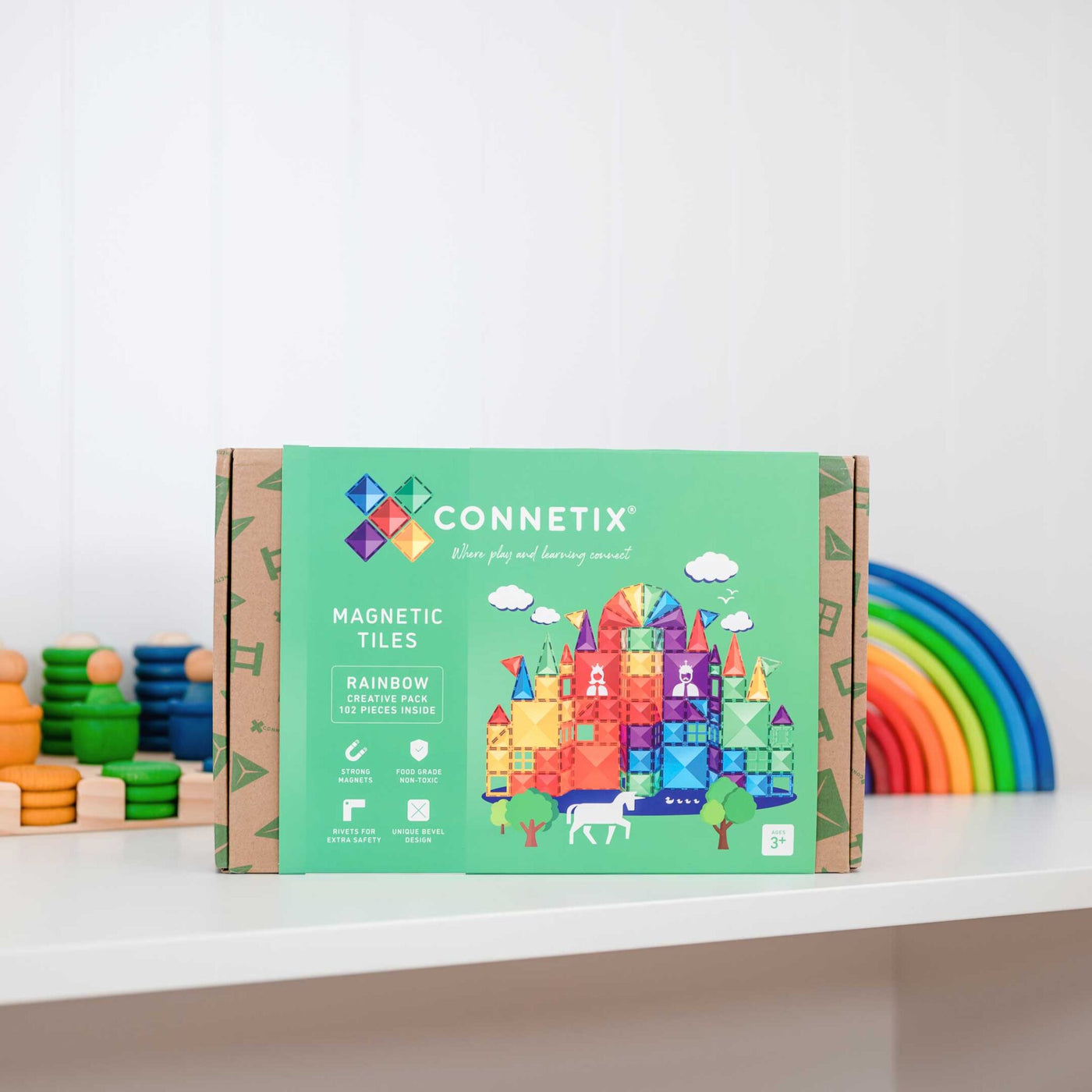 Connetix Tiles 102 Rainbow Piece Creative Pack