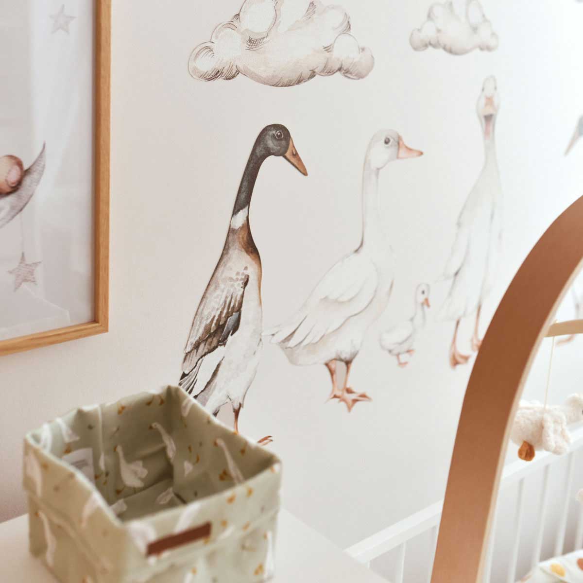 White Ducks Wall Decal Set