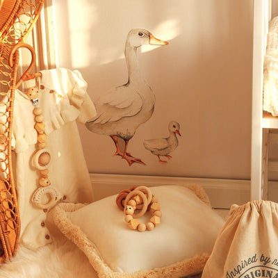 White Ducks Wall Decal Set