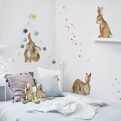 Happy Rabbits Wonderland Wall Decal Set