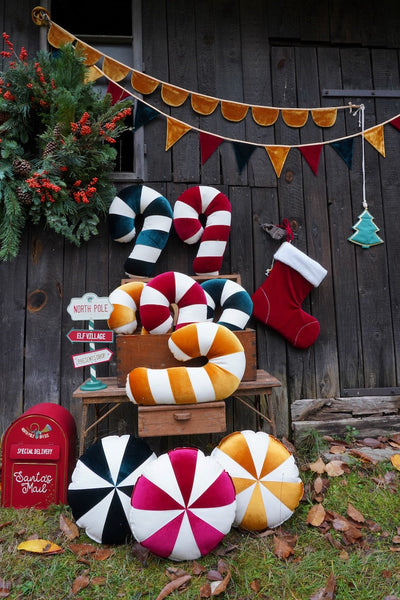 “Gold Lollipop” Patchwork Pillow