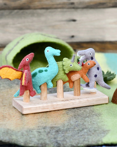 Pre-Order Dinosaur Finger Puppet Set of 5 (Ships in 1 Week)