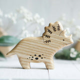 Wooden Triceratops · view 2