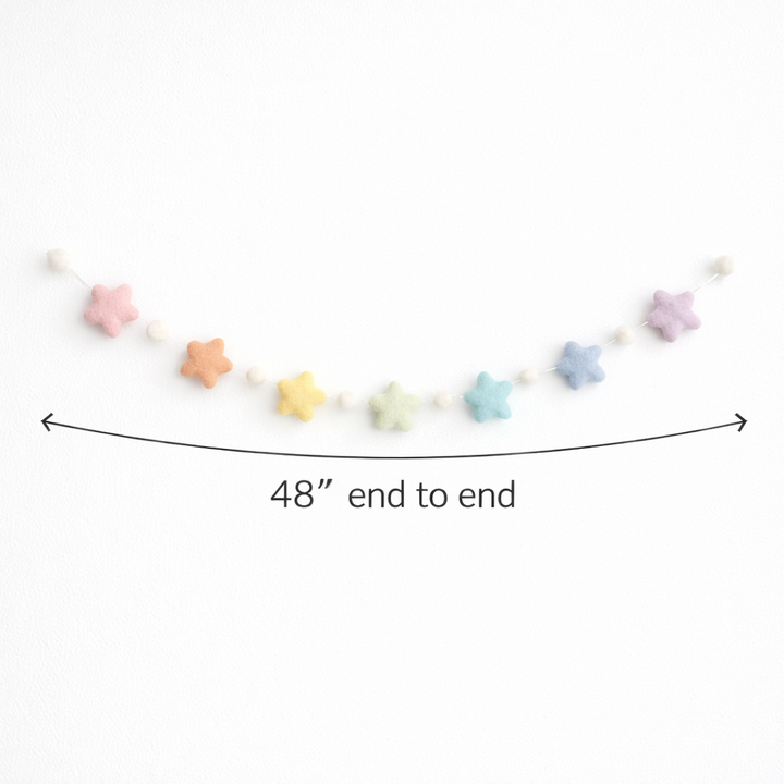 Felt Pastel Star Garland