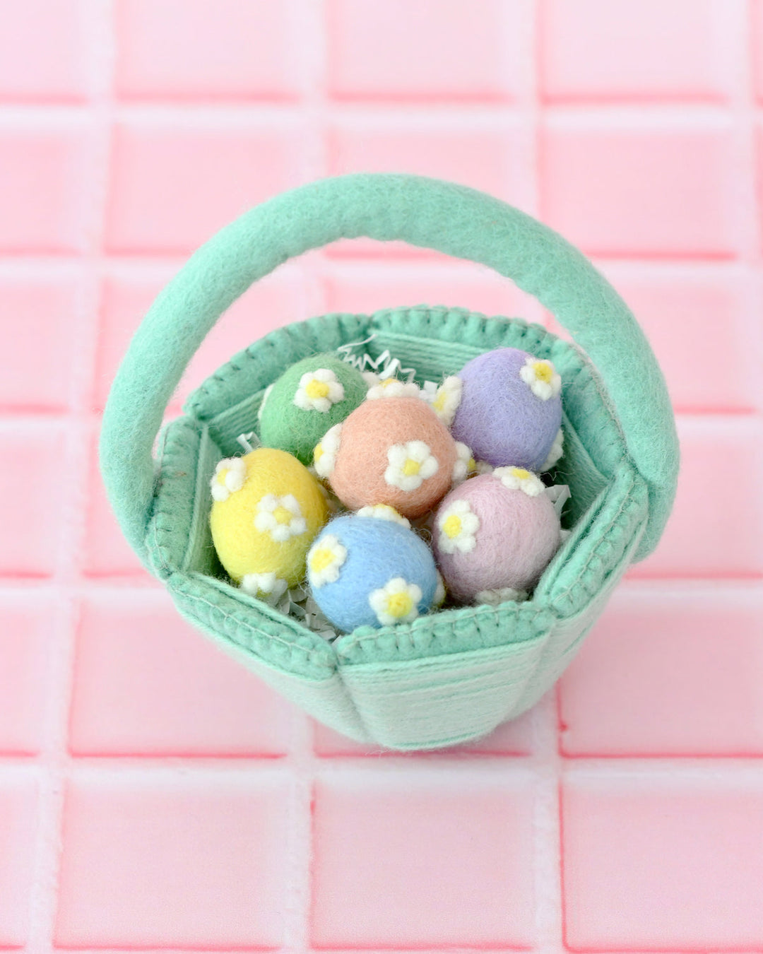 Sale Petite Teal Felt Easter Basket